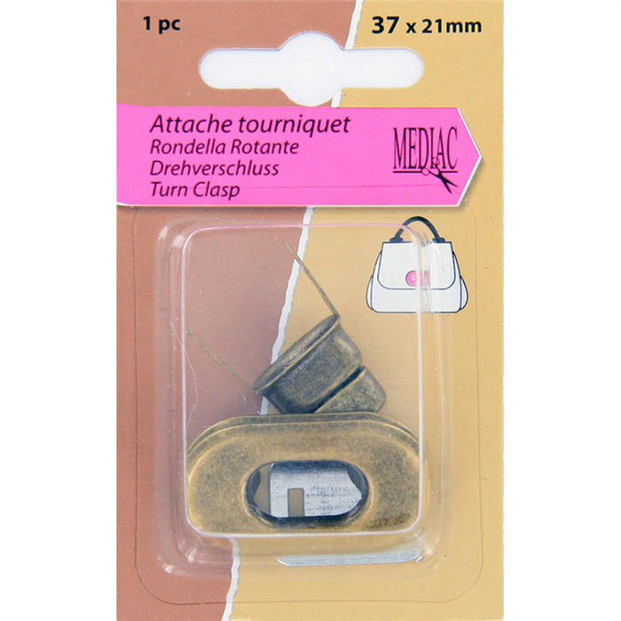 Attache tourniquet 37x21mm - Bronze Attache tourniquet 37x21mm - Bronze
