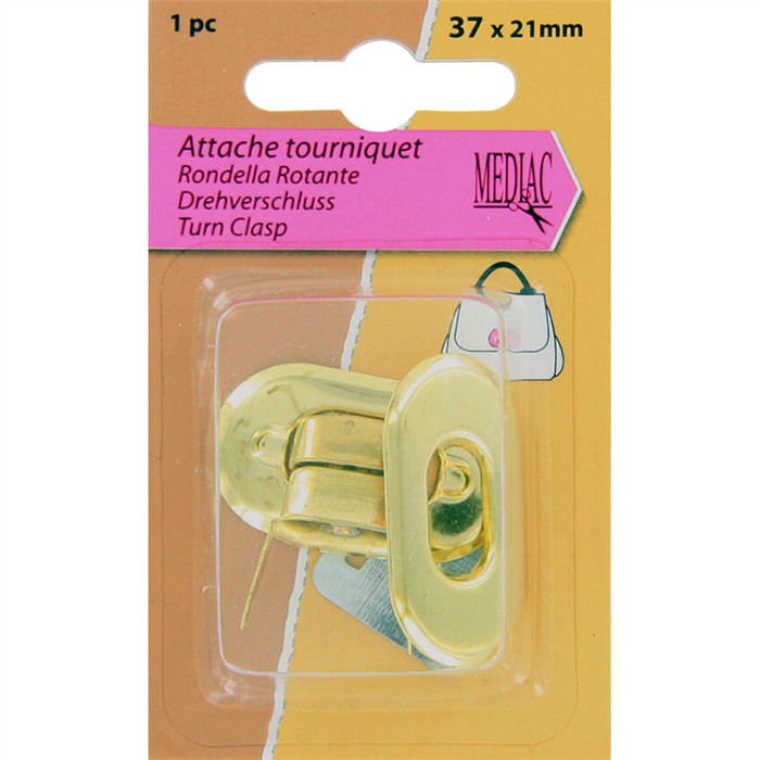 Attache tourniquet 37x21mm - Doré Attache tourniquet 37x21mm - Doré