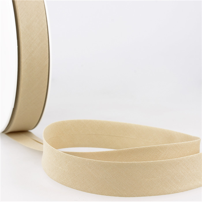 Biais étroit 20mm beige au mètre Biais étroit 20mm beige au mètre