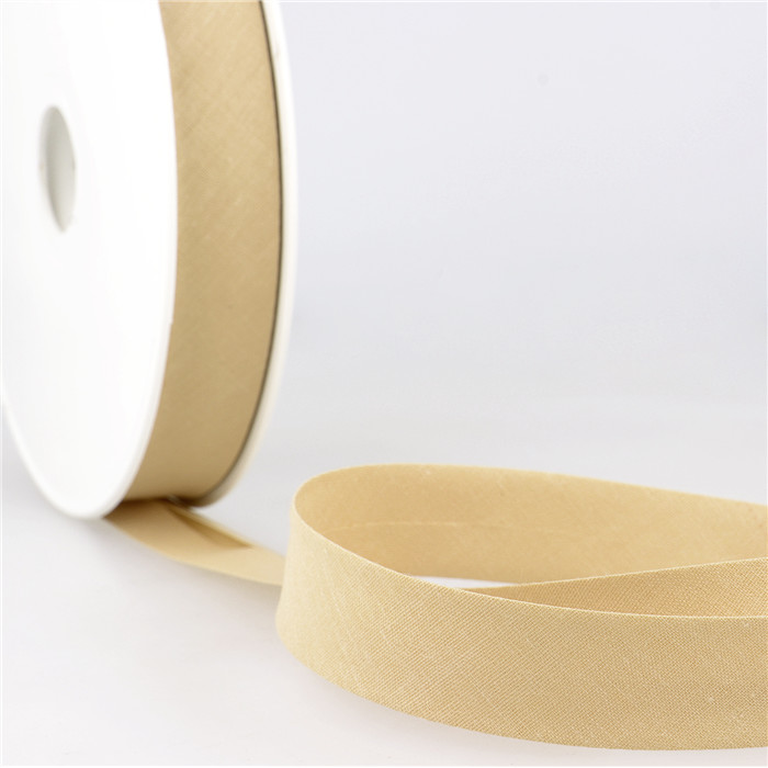 Biais étroit 20mm beige au mètre Biais étroit 20mm beige au mètre