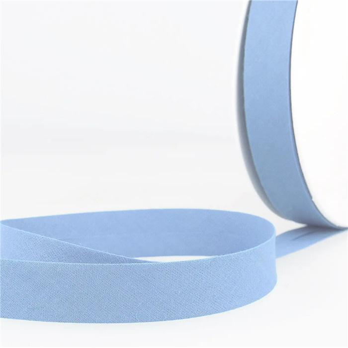Biais étroit 20mm bleu clair au mètre Biais étroit 20mm bleu clair au mètre