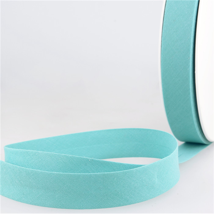 Biais étroit 20mm bleu lagon au mètre Biais étroit 20mm bleu lagon au mètre