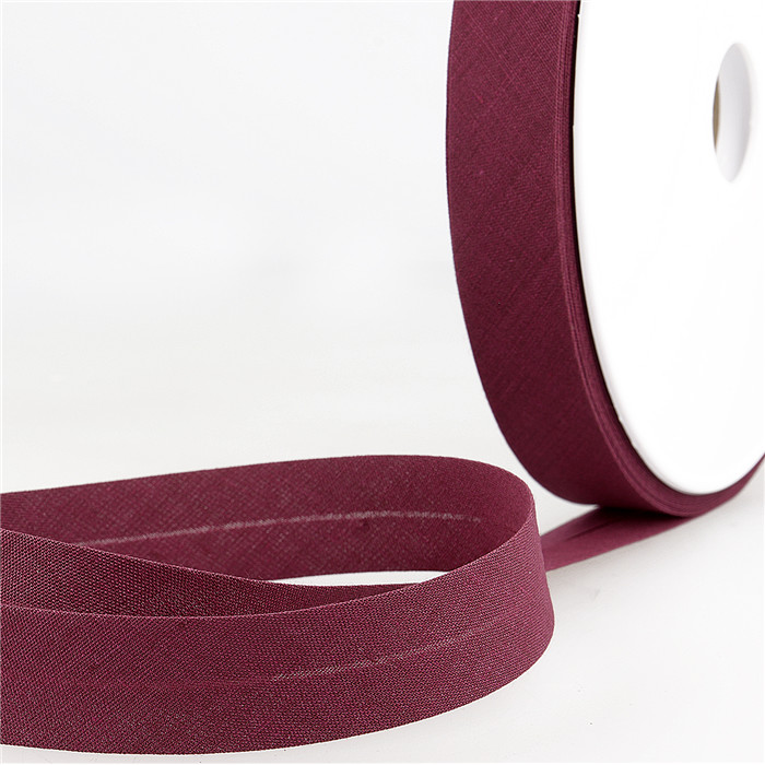 Biais étroit 20mm bordeaux au mètre Biais étroit 20mm bordeaux au mètre
