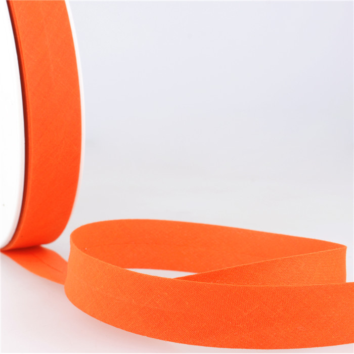 Biais étroit 20mm orange au mètre Biais étroit 20mm orange au mètre
