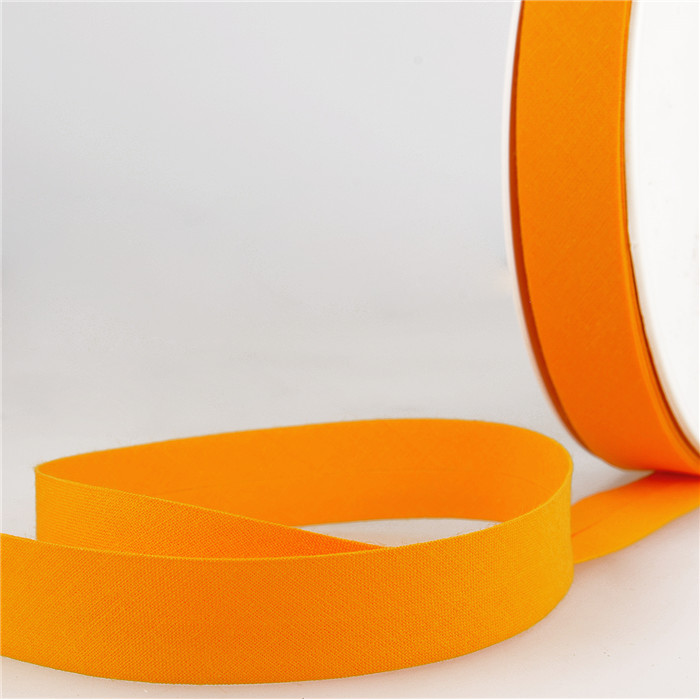 Biais étroit 20mm orange au mètre Biais étroit 20mm orange au mètre