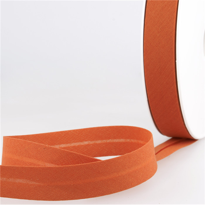Biais étroit 20mm orange au mètre Biais étroit 20mm orange au mètre