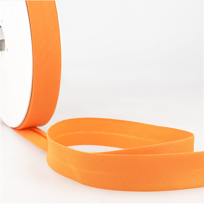 Biais étroit 20mm orange au mètre Biais étroit 20mm orange au mètre