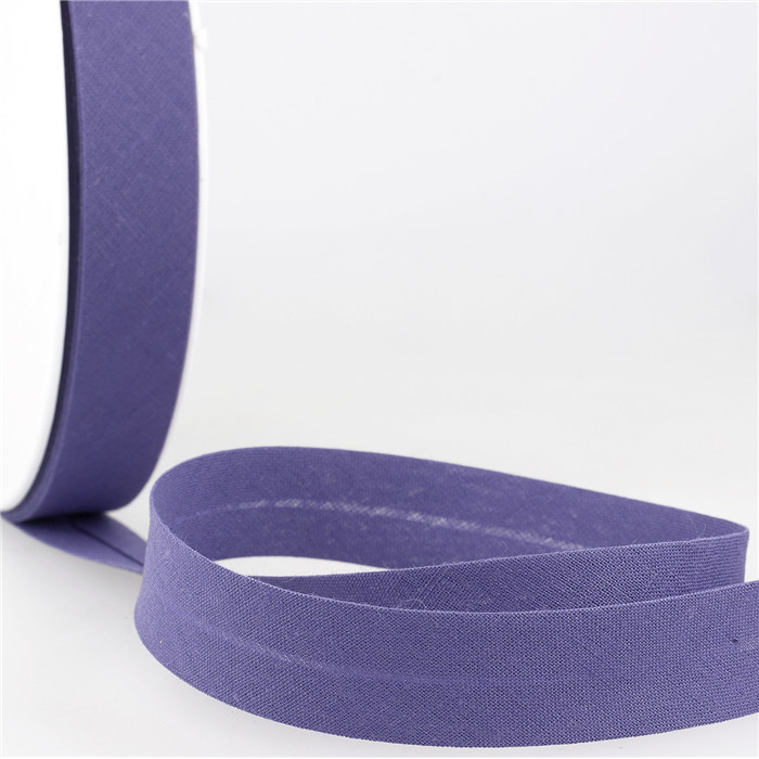 Biais étroit 20mm parme foncé au mètre Biais étroit 20mm parme foncé au mètre