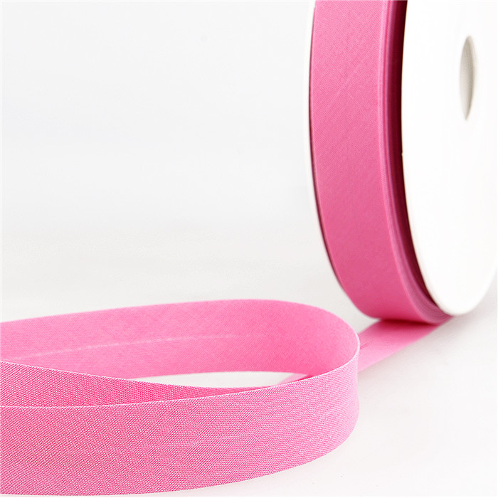 Biais étroit 20mm rose fleur au mètre Biais étroit 20mm rose fleur au mètre