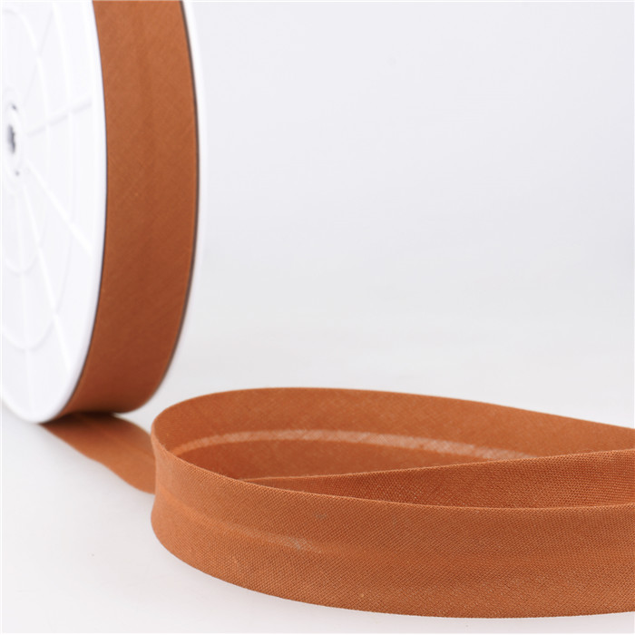 Biais étroit 20mm rouille au mètre Biais étroit 20mm rouille au mètre
