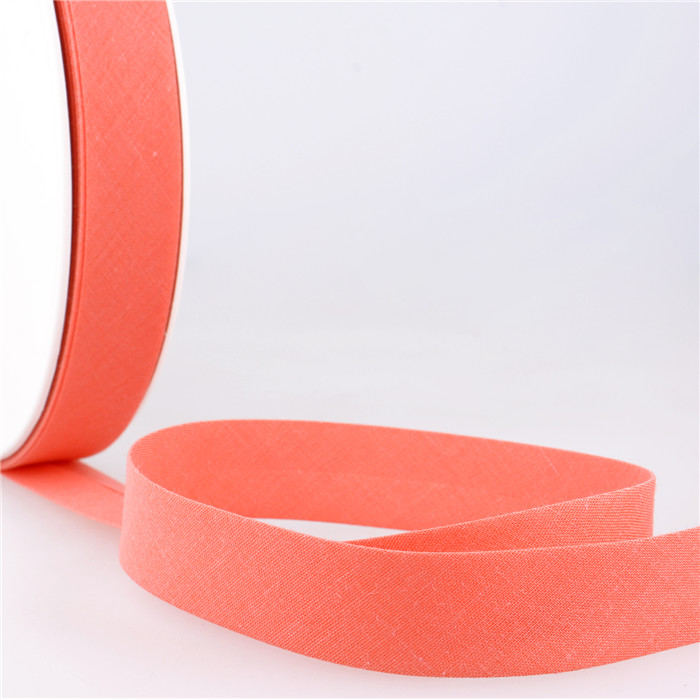 Biais étroit 20mm saumon au mètre Biais étroit 20mm saumon au mètre