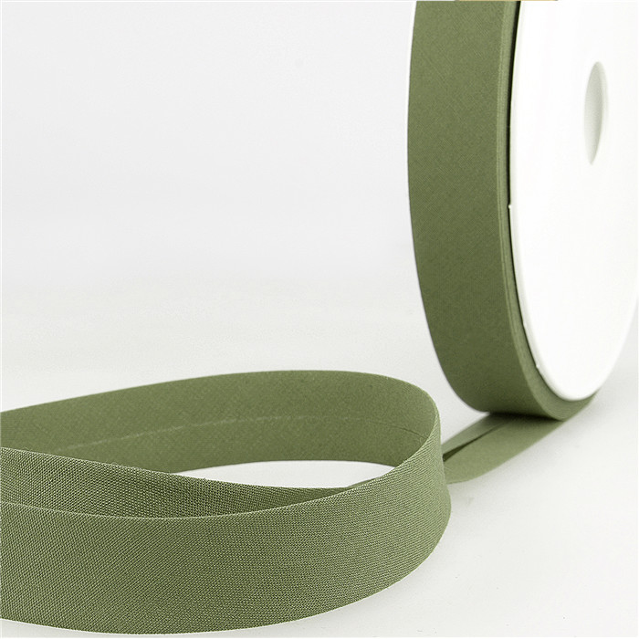 Biais étroit 20mm vert militaire au mètre Biais étroit 20mm vert militaire au mètre