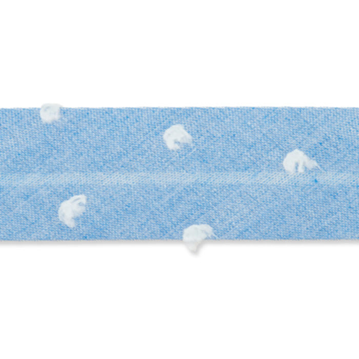 Biais replié nuages 20mm au mètre Biais replié nuages 20mm au mètre