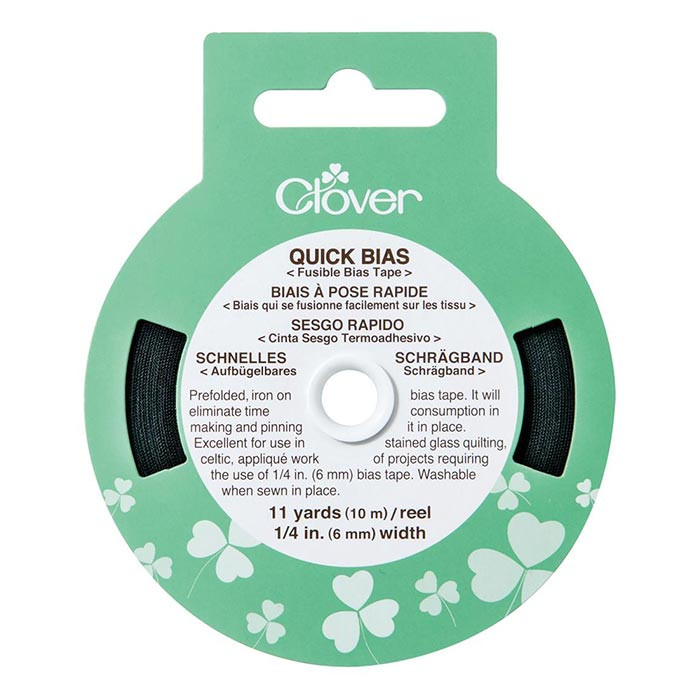 Biais thermocollant 6mm x10m noir Clover Biais thermocollant 6mm x10m noir Clover