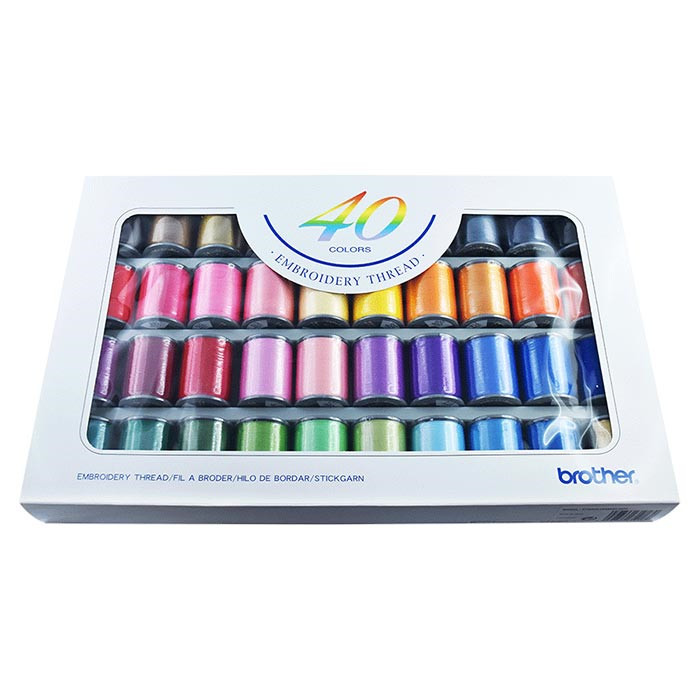 Boîte de 40 fils à broder 300m Brother ETS40N Boîte de 40 fils à broder 300m Brother ETS40N