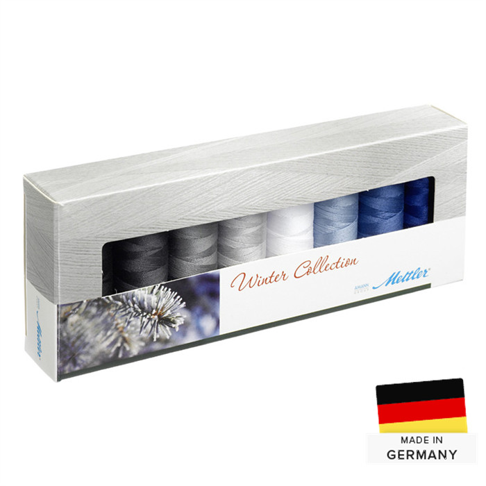 Boîte de bobines Mettler Seralon 8x200m Winter n°100 Boîte de bobines Mettler Seralon 8x200m Winter n°100
