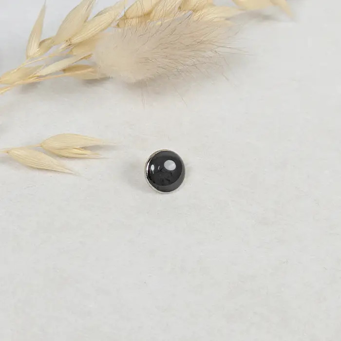 Bouton gris/argent 10mm Bouton gris/argent 10mm