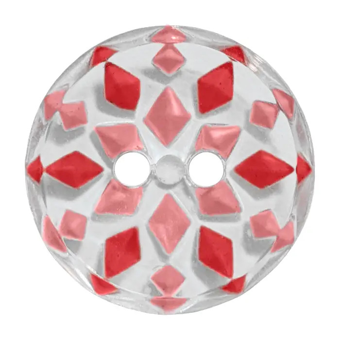 Bouton Kaleidoscope rose/transparent 18mm Bouton Kaleidoscope rose/transparent 18mm