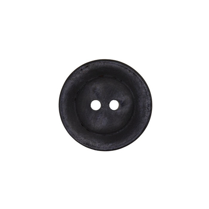 Bouton noir polyester 2 trous 23mm Bouton noir polyester 2 trous 23mm