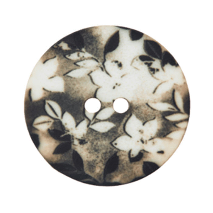 Bouton polyester 2 trous 28mm Bouton polyester 2 trous 28mm