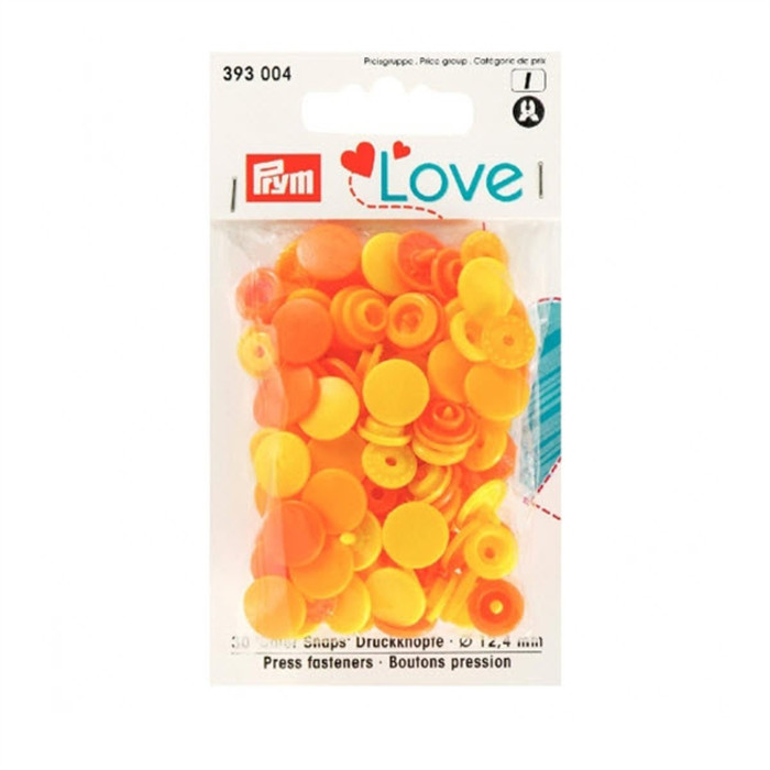 Bouton pression 12.4mm tons jaunes Prym Bouton pression 12.4mm tons jaunes Prym
