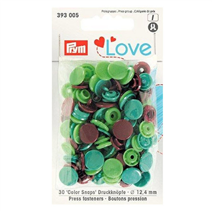 Bouton pression 12.4mm tons verts Prym Bouton pression 12.4mm tons verts Prym