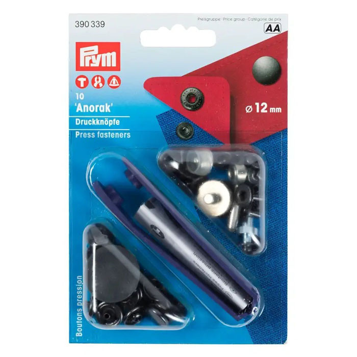 Bouton pression 12mm noir Prym Bouton pression 12mm noir Prym