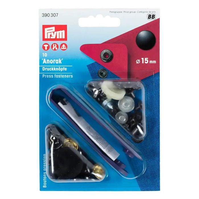 Bouton pression 15mm noir Prym Bouton pression 15mm noir Prym