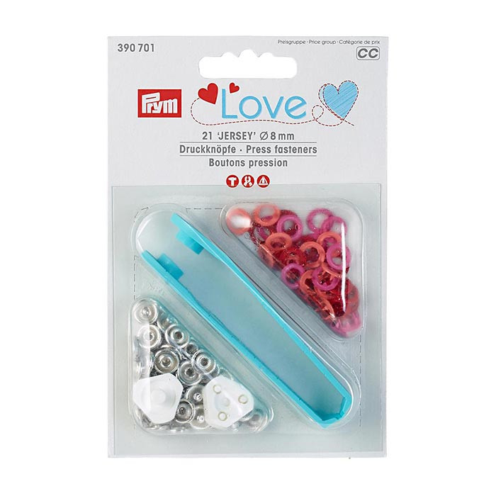 Bouton pression 8mm rouges Prym Bouton pression 8mm rouges Prym