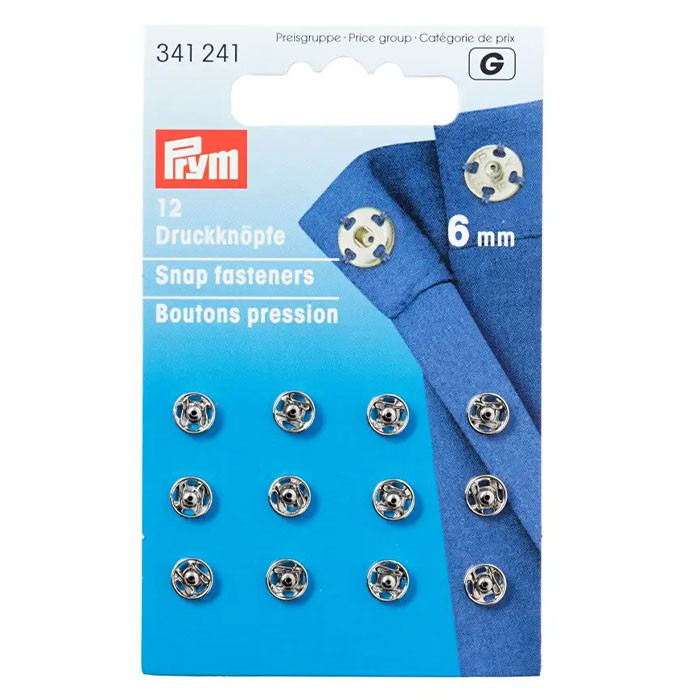Bouton pression à coudre 6mm Prym Bouton pression à coudre 6mm Prym
