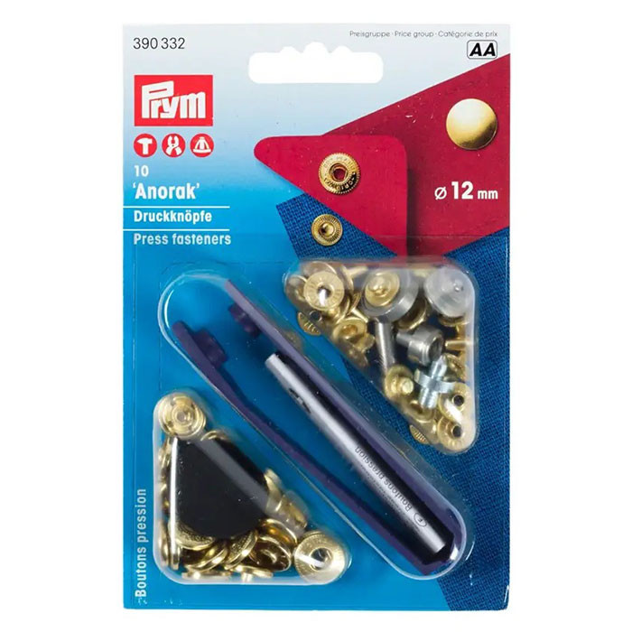 Bouton pression Anorak 12mm doré Prym Bouton pression Anorak 12mm doré Prym