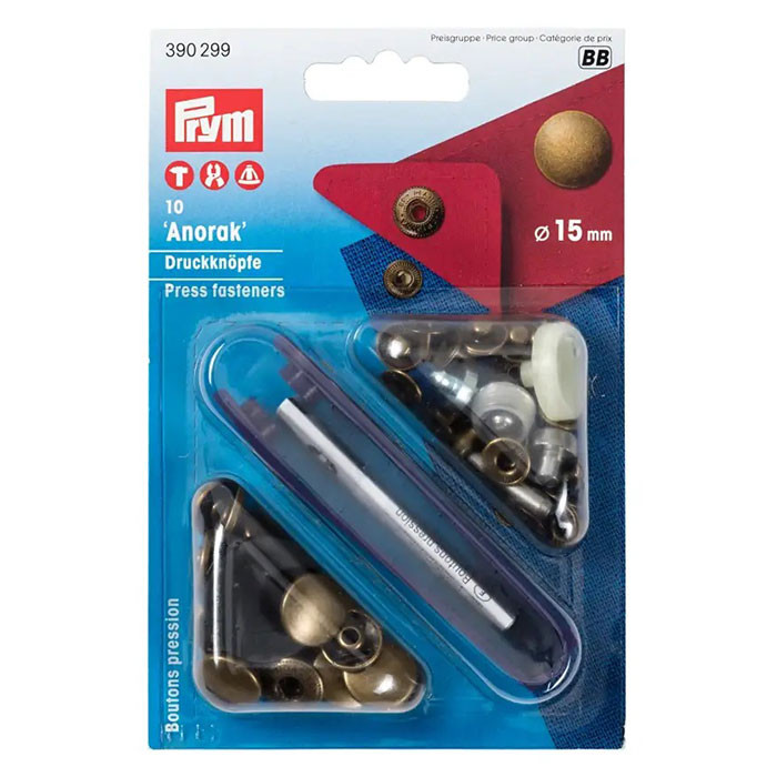 Bouton pression Anorak 15mm bronze Prym Bouton pression Anorak 15mm bronze Prym