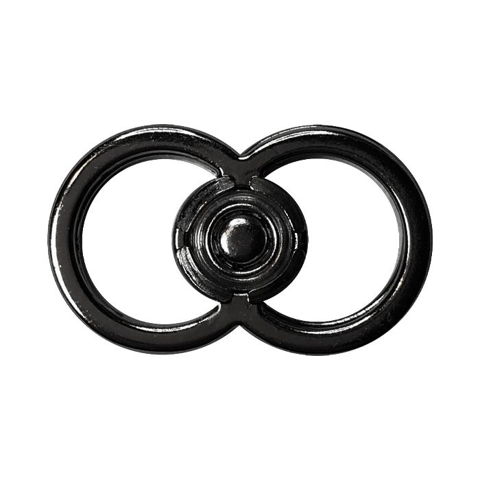 Bouton pression fantaisie 23mm Noir Bouton pression fantaisie 23mm Noir