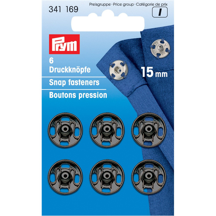 Boutons pression à coudre 15mm Prym Boutons pression à coudre 15mm Prym