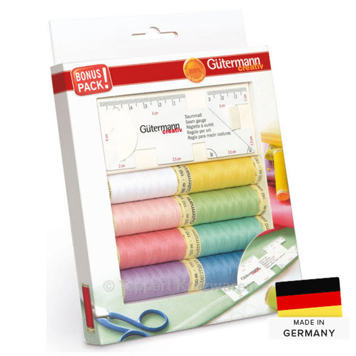 Box bobine couture 8 x 100m + réglette Gutermann Box bobine couture 8 x 100m + réglette Gutermann