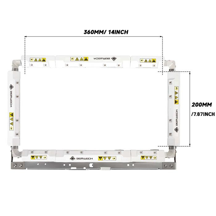 Cadre à broder magnétique 360x200mm compatble Brother PR Cadre à broder magnétique 360x200mm compatble Brother PR
