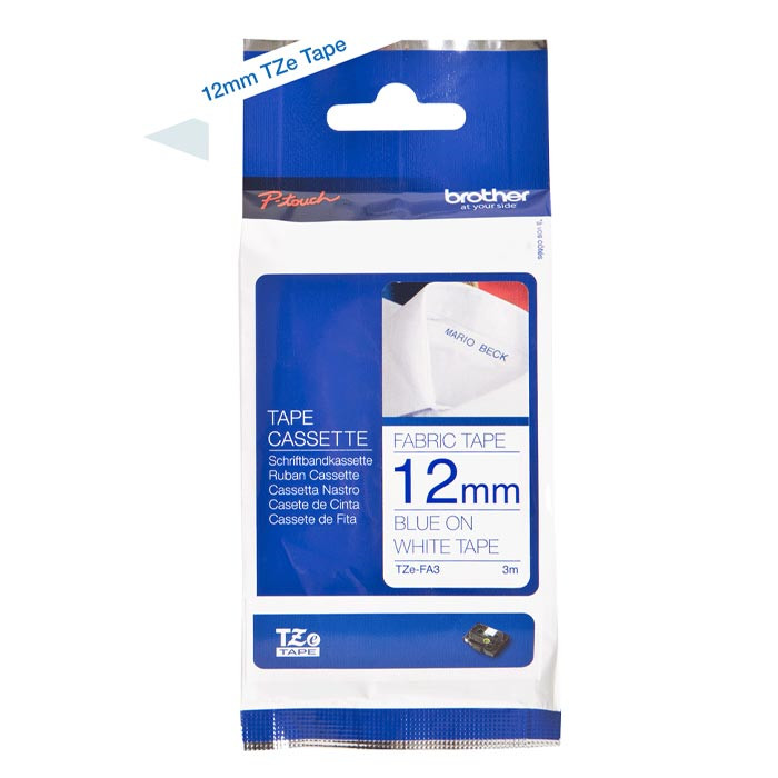 Cartouche Ruban textile Thermo Bleu/Blanc 3m Cartouche Ruban textile Thermo Bleu/Blanc 3m