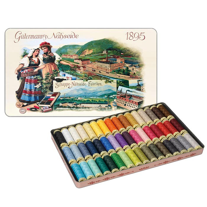 Coffret 48 fils à coudre polyester Gütermann Nostalgie 1895 Coffret 48 fils à coudre polyester Gütermann Nostalgie 1895