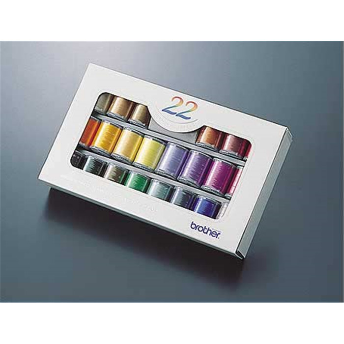Coffret bobines 22x300m Polyester Brother ETS22N Coffret bobines 22x300m Polyester Brother ETS22N