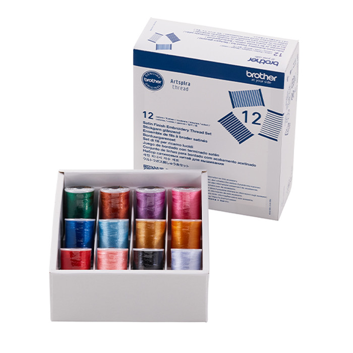 Coffret de 12 bobines 300m Polyester Brother Artspira ETS12N Coffret de 12 bobines 300m Polyester Brother Artspira ETS12N