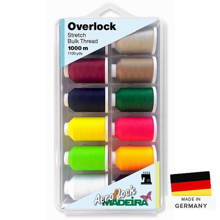 Coffret de 12 fils mousse Madeira Aeroflock 1000 m Coffret de 12 fils mousse Madeira Aeroflock 1000 m