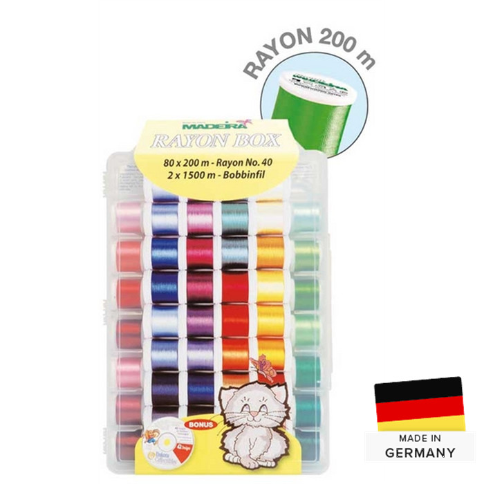 Coffret Rayon 80x200m + bobbinfil (2) Coffret Rayon 80x200m + bobbinfil (2)