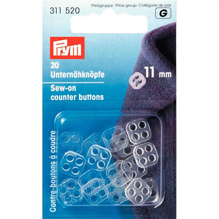 Contre-boutons à coudre 11mm Prym Contre-boutons à coudre 11mm Prym