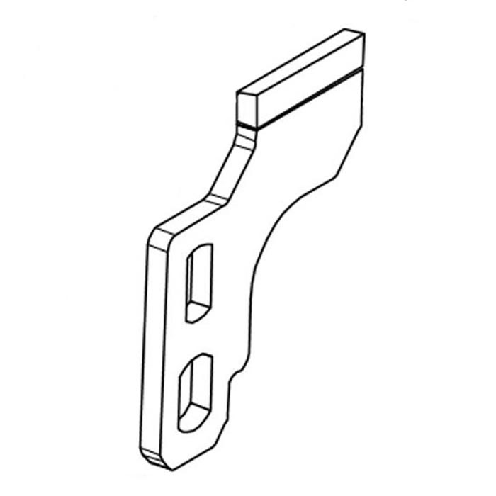 Couteau inférieur pour surjeteuses Bernina L6 et L8 Couteau inférieur pour surjeteuses Bernina L6 et L8