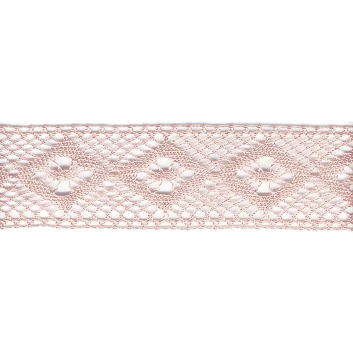 Dentelle entre-deux coton 23mm vieux rose /m Dentelle entre-deux coton 23mm vieux rose /m