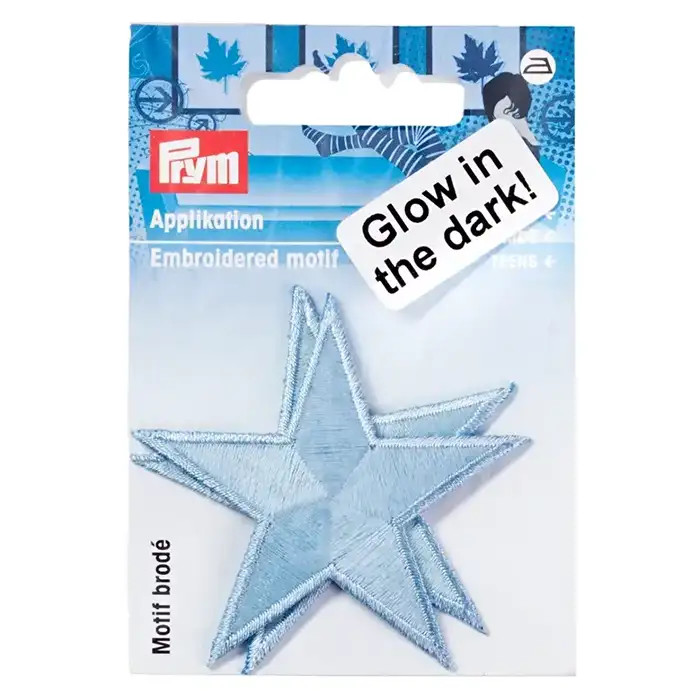 Écusson brodé thermocollant "Étoile" Glow in the dark PRYM Écusson brodé thermocollant "Étoile" Glow in the dark PRYM