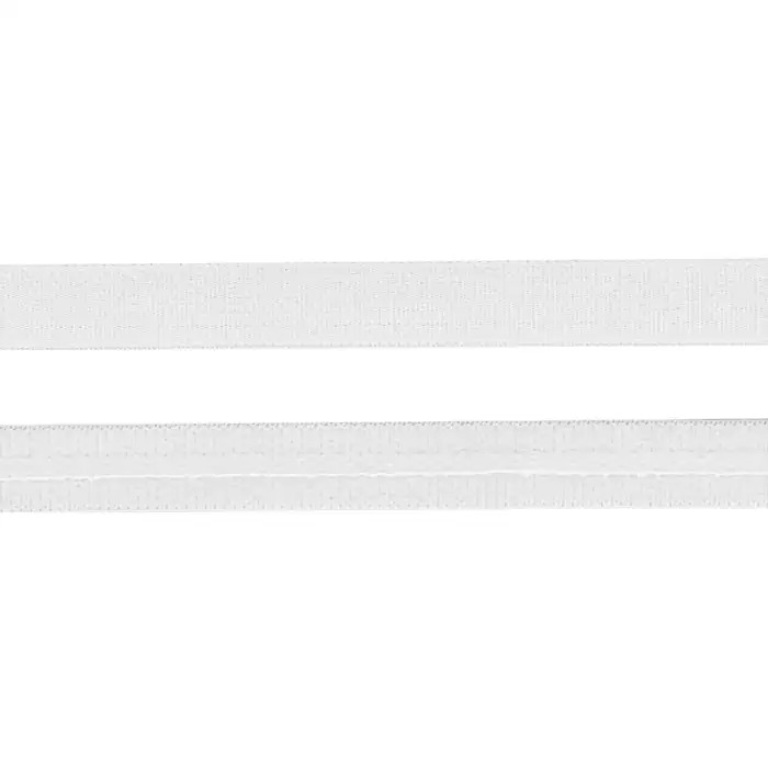 Elastique blanc 12mm avec enduction, anti-glisse au mètre Elastique blanc 12mm avec enduction, anti-glisse au mètre