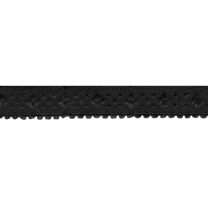 Elastique lingerie cavalier 11mm Noir au mètre Elastique lingerie cavalier 11mm Noir au mètre