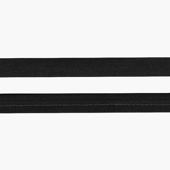 Elastique noir 12mm avec enduction, anti-glisse au mètre Elastique noir 12mm avec enduction, anti-glisse au mètre