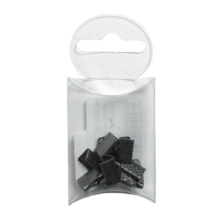 Embouts de sangle (10) métal 10mm acier noirci Embouts de sangle (10) métal 10mm acier noirci